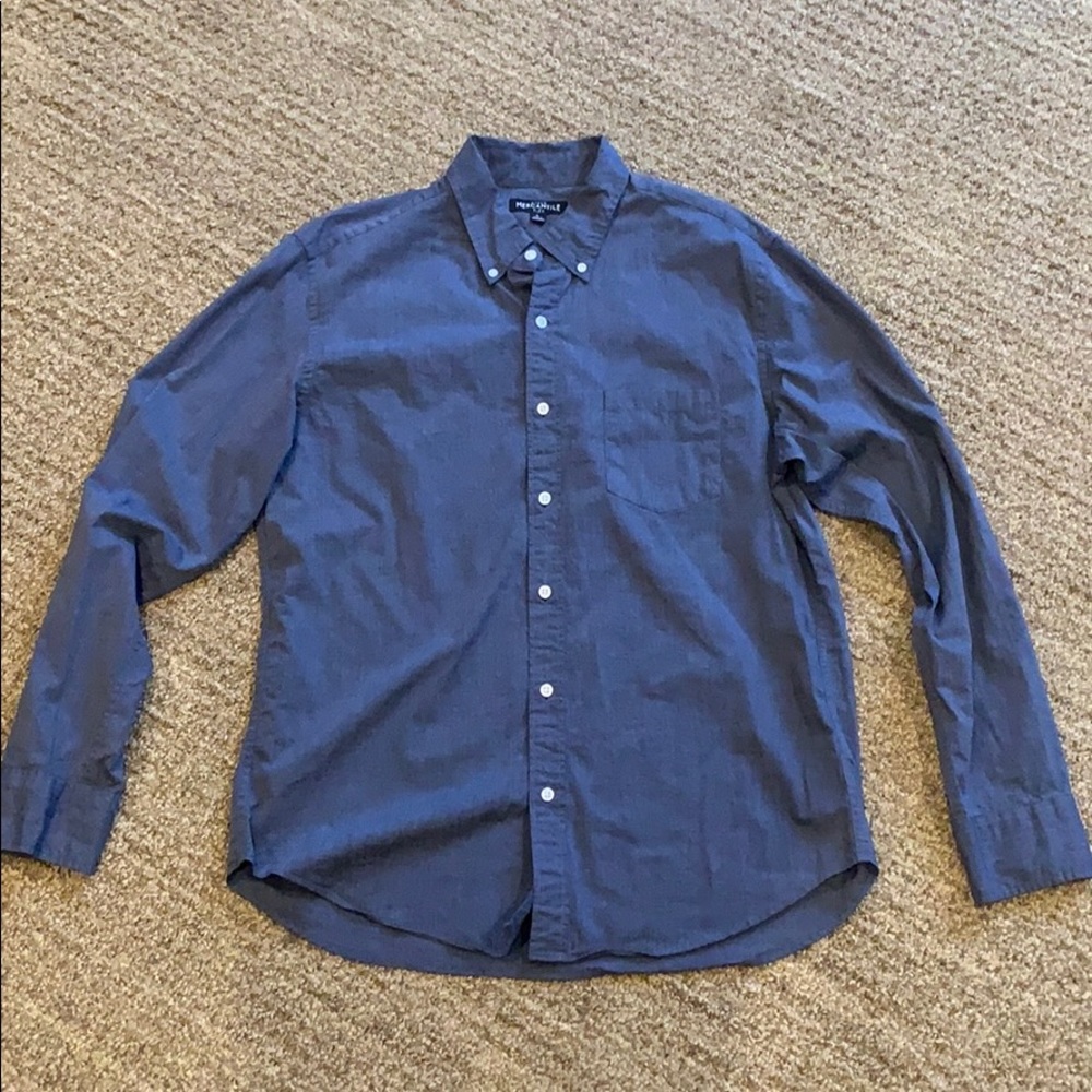 J. Crew Blue Button Up